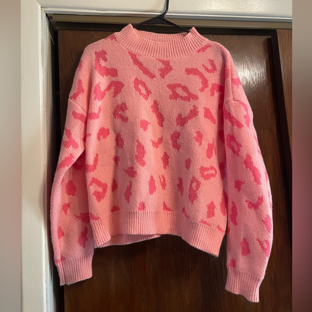 Pink Cheetah Sweater